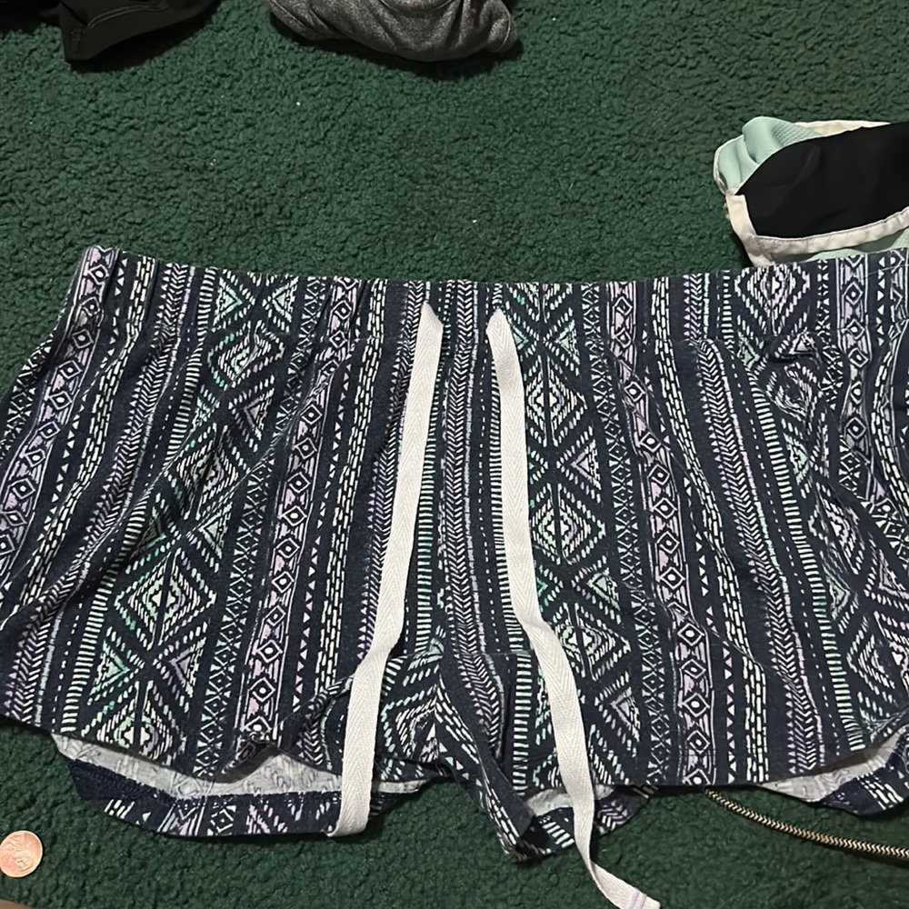 Selling soft velvet shorts.